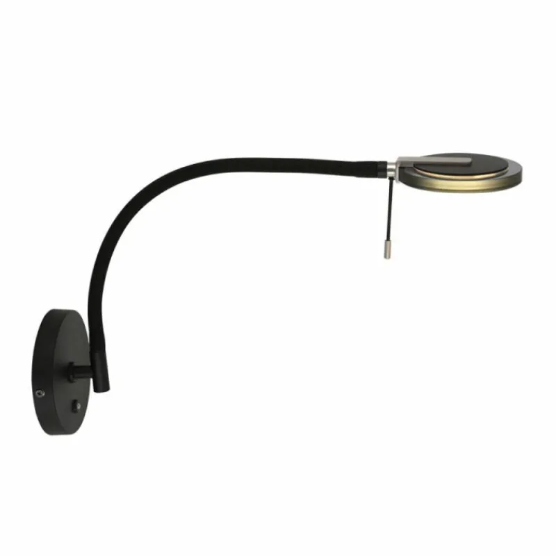 Suspension Verre Fumé-Luminaires Steinhauer Applique murale Steinhauer Turound LED Noir, 1 lumière