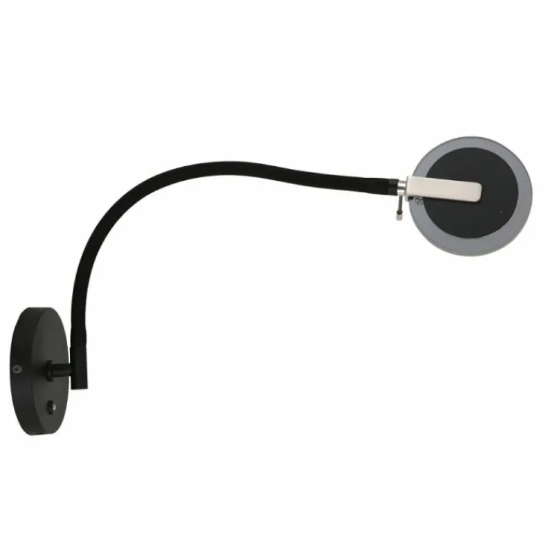 Suspension Verre Fumé-Luminaires Steinhauer Applique murale Steinhauer Turound LED Noir, 1 lumière