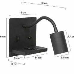 Luminaires Steinhauer Applique murale Steinhauer Upround LED, 1 lumière* Éclairage Led