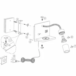 Luminaires Steinhauer Applique murale Steinhauer Upround LED, 1 lumière* Éclairage Led