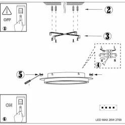 Luminaires Steinhauer Applique murale Steinhauer Ringlux LED, 1 lumière* Éclairage Led