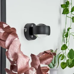 hofstein Applique murale Stong LED Noir, 1 lumière