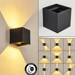 hofstein Applique murale Strandaa LED Noir, 2 lumières