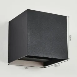 hofstein Applique murale Strandaa LED Noir, 2 lumières