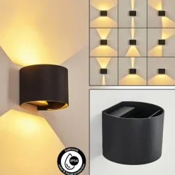 hofstein Applique murale Strandaa LED Noir, 2 lumières