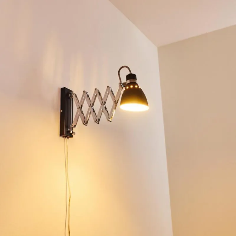 hofstein Applique murale Stranderott Chrome, Noir, 1 lumière* Appliques