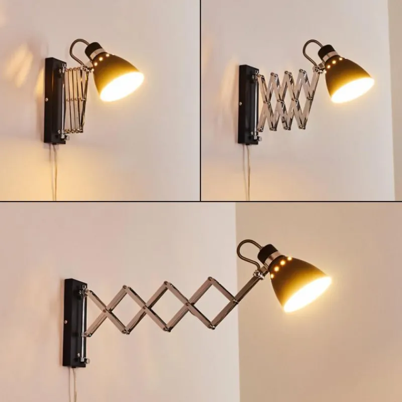 hofstein Applique murale Stranderott Chrome, Noir, 1 lumière* Appliques