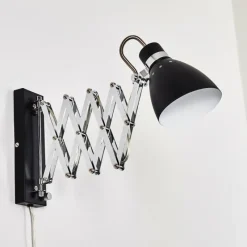 hofstein Applique murale Stranderott Chrome, Noir, 1 lumière* Appliques