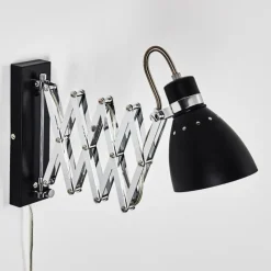 hofstein Applique murale Stranderott Chrome, Noir, 1 lumière* Appliques