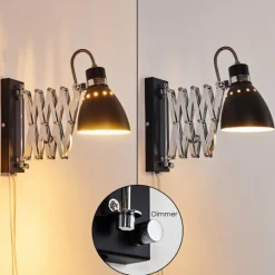 hofstein Applique murale Stranderott Chrome, Noir, 1 lumière* Appliques