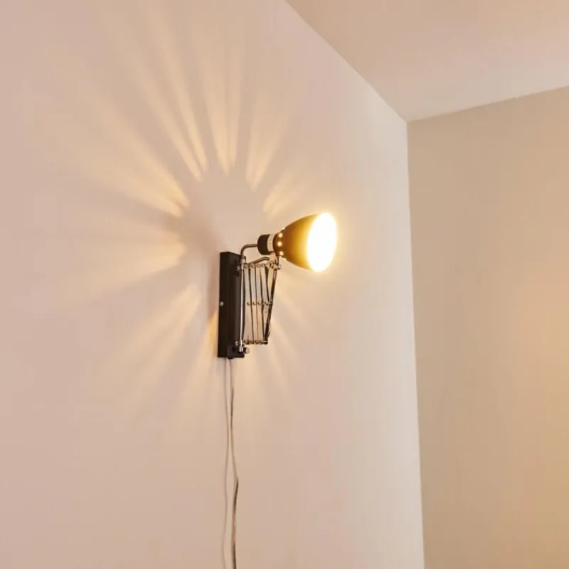 hofstein Applique murale Stranderott Chrome, Noir, 1 lumière* Appliques