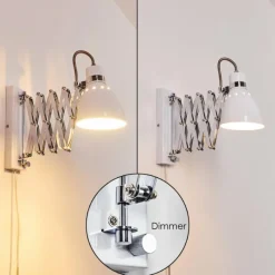 hofstein Applique murale Stranderott Chrome, Blanc, 1 lumière