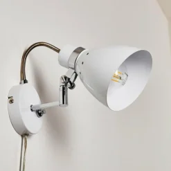 hofstein Applique murale Stranderott Chrome, Blanc, 1 lumière* Appliques