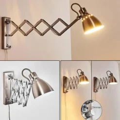 hofstein Applique murale Stranderott Chrome, Acier inoxydable, 1 lumière