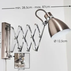 hofstein Applique murale Stranderott Chrome, Acier inoxydable, 1 lumière