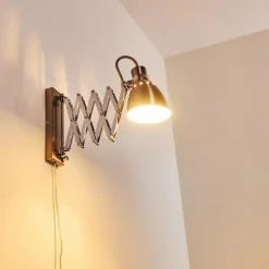 hofstein Applique murale Stranderott Chrome, Acier inoxydable, 1 lumière