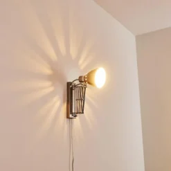 hofstein Applique murale Stranderott Chrome, Acier inoxydable, 1 lumière