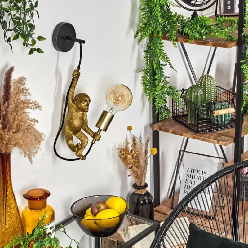 Luminaires Orientaux-hofstein Applique murale Suardi Or, Noir, 1 lumière