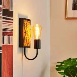 hofstein Applique murale Sulzano Brun, Noir, 1 lumière