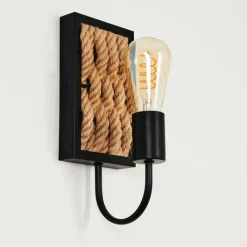 hofstein Applique murale Sulzano Brun, Noir, 1 lumière