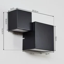 hofstein Applique murale Sumina LED Noir, 1 lumière* Appliques