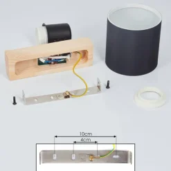 Lampes En Tissu-hofstein Applique murale Sumlili Écru, Noir, 1 lumière