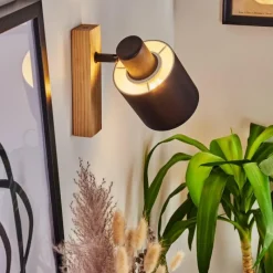 Lampes En Tissu-hofstein Applique murale Sumlili Écru, Noir, 1 lumière