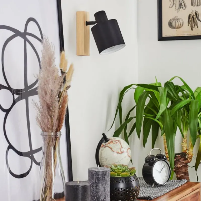 Lampes En Tissu-hofstein Applique murale Sumlili Écru, Noir, 1 lumière