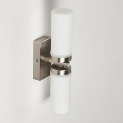 hofstein Applique murale Sundborn Acier brossé, 2 lumières