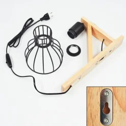 Lampes Vintages & Rétros-hofstein Applique murale Sunnyvale Bois clair, 1 lumière