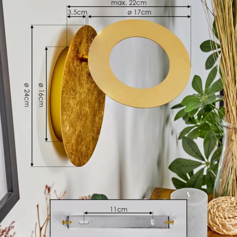 Lampes Dorées-hofstein Applique murale Sunrise LED Or, 1 lumière