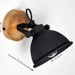 Lampes Industrielles-hofstein Applique murale Svanfolk Bois clair, 1 lumière