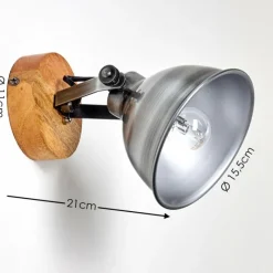 Lampes Industrielles-hofstein Applique murale Svanfolk Bois clair, 1 lumière