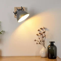 Lampes Industrielles-hofstein Applique murale Svanfolk Bleu, Brun, Gris, Blanc, 1 lumière