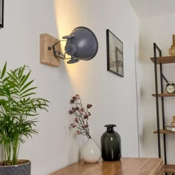 Lampes Industrielles-hofstein Applique murale Svanfolk Bleu, Brun, Gris, Blanc, 1 lumière