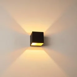 Lampes Dorées-hofstein Applique murale Svanskog Noir doré, 1 lumière