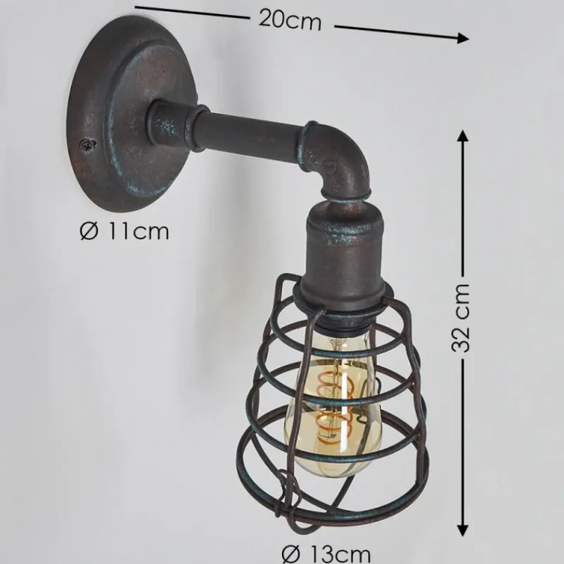 Lampes Industrielles-hofstein Applique murale Taggia Rouille, 1 lumière