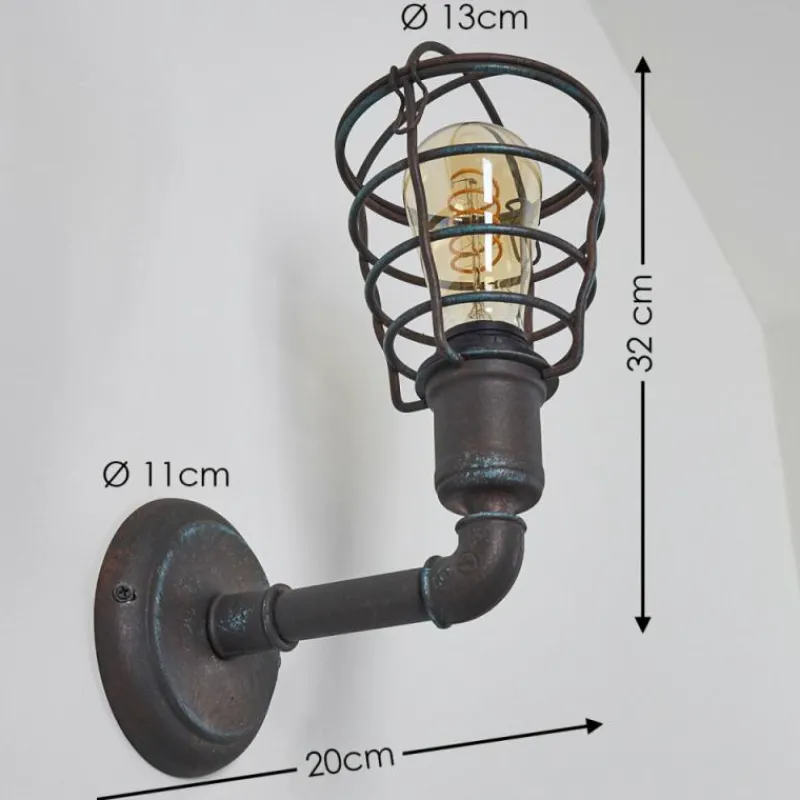 Lampes Industrielles-hofstein Applique murale Taggia Rouille, 1 lumière