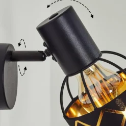 Lampes En Tissu-hofstein Applique murale Tarasp Noir, 1 lumière