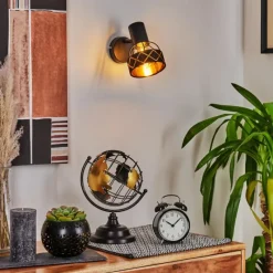 Lampes En Tissu-hofstein Applique murale Tarasp Noir, 1 lumière