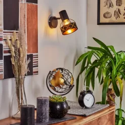 Lampes En Tissu-hofstein Applique murale Tarasp Noir, 1 lumière