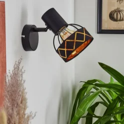 Lampes En Tissu-hofstein Applique murale Tarasp Noir, 1 lumière