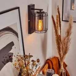 Suspension Verre Fumé-hofstein Applique murale Thusis Noir, 1 lumière