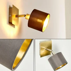 Lampes En Tissu-hofstein Applique murale Tibro Nickel mat, 1 lumière