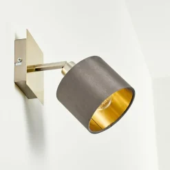 Lampes En Tissu-hofstein Applique murale Tibro Nickel mat, 1 lumière