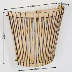 Lampes Vintages & Rétros-hofstein Applique murale Timmele Bois clair, 1 lumière