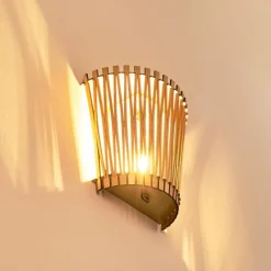 Lampes Vintages & Rétros-hofstein Applique murale Timmele Bois clair, 1 lumière