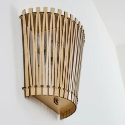 Lampes Vintages & Rétros-hofstein Applique murale Timmele Bois clair, 1 lumière