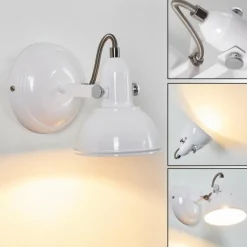 Lampes Industrielles-hofstein Applique murale Tina Blanc, 1 lumière