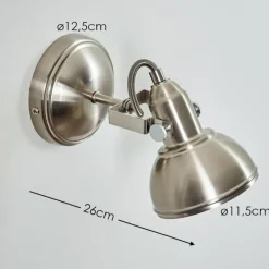 Lampes Industrielles-hofstein Applique murale Tina Nickel mat, 1 lumière